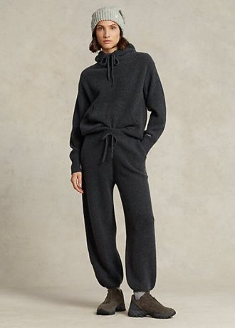 Dunkelgraue Schlupfhose aus Kaschmir von Ralph Lauren für Damen