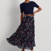 Flower Ralph Lauren Damen Georgette-Röcke mit Blumenmuster