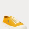 Gelb / Blaue Ralph Lauren Essence 100 Canvas Cap-Toe Sneakers für Herren