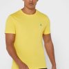 Gelbe Herren Ralph Lauren Brust-Logo Rundhals T-Shirts