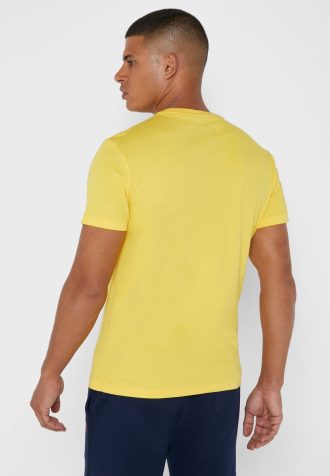 Gelbe Herren Ralph Lauren Brust-Logo Rundhals T-Shirts