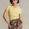 Gelbe Poloshirts aus Kaschmir im Slim Fit von Ralph Lauren für Damen
