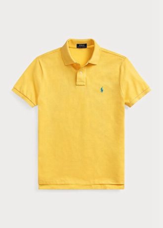 Gelbe Poloshirts aus Mesh im Slim Fit von Ralph Lauren für Herren