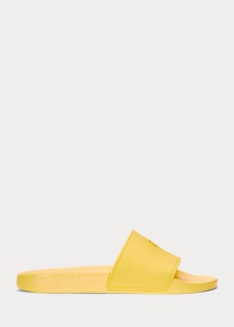 Gelbe Ralph Lauren Big Pony Sandalen für Damen