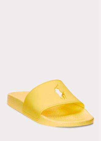 Gelbe Ralph Lauren Big Pony Sandalen für Damen