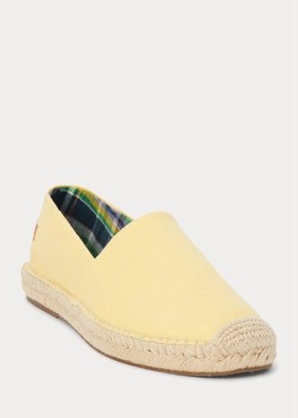 Gelbe Ralph Lauren Cevio Espadrilles aus gewaschenem Canvas für Herren