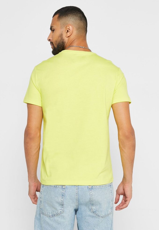 Gelbe Ralph Lauren Essential T-Shirts mit Rundhalsausschnitt für Herren