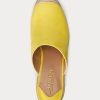 Gelbe Ralph Lauren Pennie Wildleder-Espadrilles für Damen