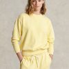 Gelbe Ralph Lauren Sweatshirts mit Rundhalsausschnitt aus Bio-Baumwolle für Damen