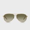 Goldene Ralph Lauren 0RA4004 Pilotensonnenbrille für Damen