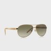 Goldene Ralph Lauren 0RA4004 Pilotensonnenbrille für Damen