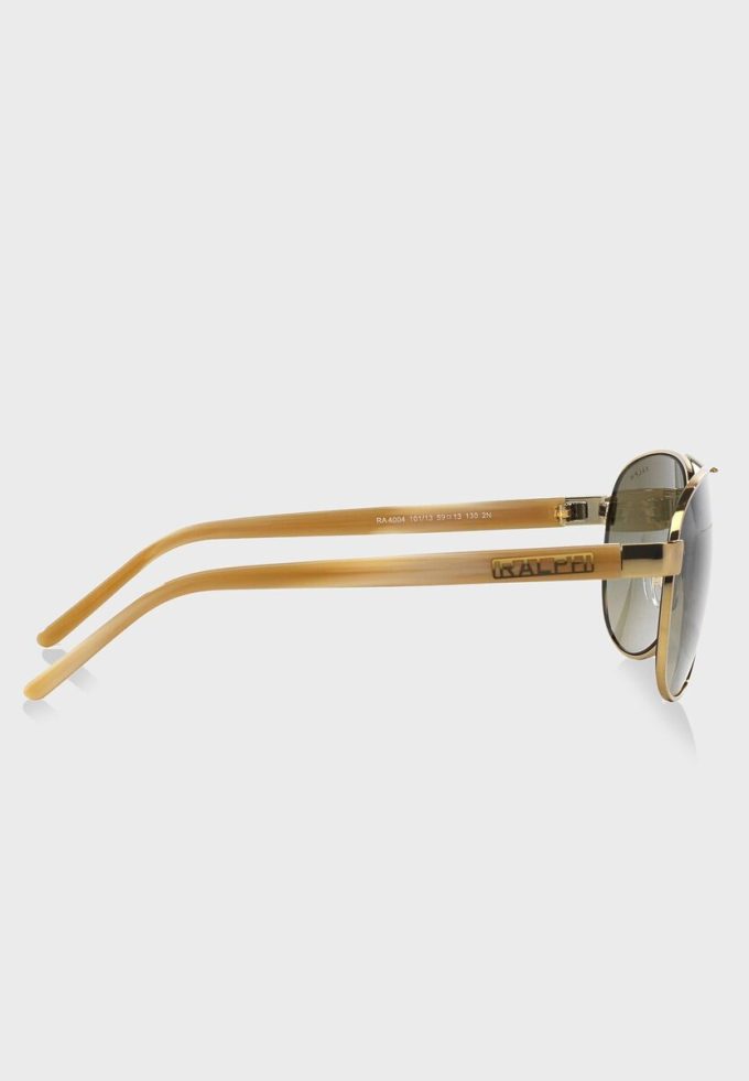 Goldene Ralph Lauren 0RA4004 Pilotensonnenbrille für Damen