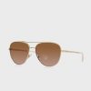 Goldene Ralph Lauren 0Ra4139 Pilotensonnenbrille für Damen