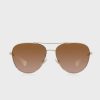 Goldene Ralph Lauren 0Ra4139 Pilotensonnenbrille für Damen