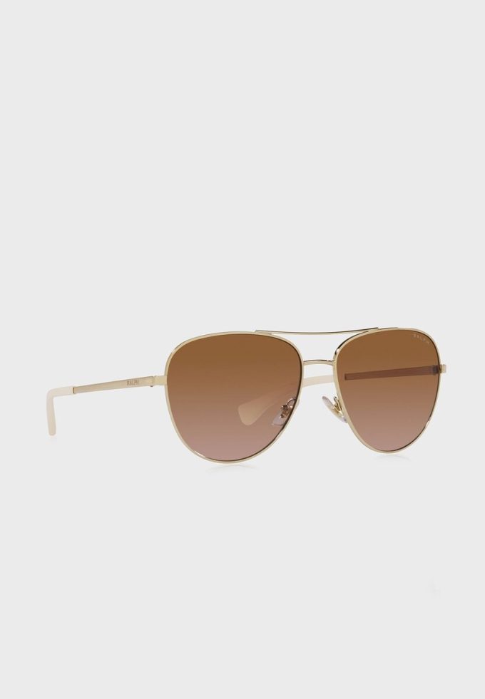 Goldene Ralph Lauren 0Ra4139 Pilotensonnenbrille für Damen