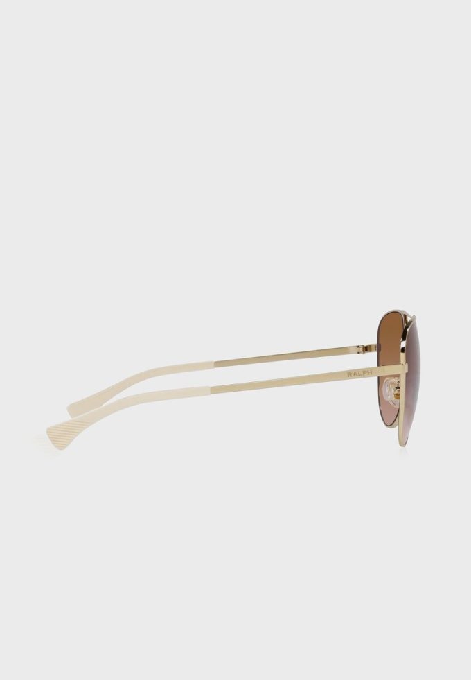 Goldene Ralph Lauren 0Ra4139 Pilotensonnenbrille für Damen