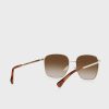 Goldfarbene Ralph Lauren 0Ra4136 Oversized-Sonnenbrille für Damen