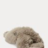 Graue Damenschuhe von Ralph Lauren Sydni aus Kunstpelz