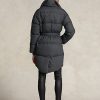 Graue gesteppte zweireihige Daunenmäntel von Ralph Lauren für Damen