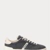 Graue Herren-Sneakers aus Flanell von Ralph Lauren Heritage Court II