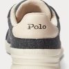 Graue Herren-Sneakers aus Flanell von Ralph Lauren Heritage Court II