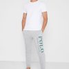 Graue Jogginghose mit Bündchen und Logo von Ralph Lauren für Herren