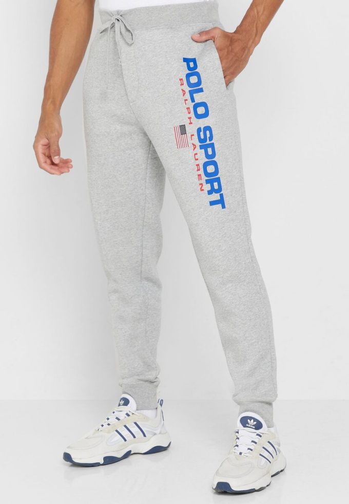 Graue Jogginghose mit Ralph Lauren-Logo für Herren