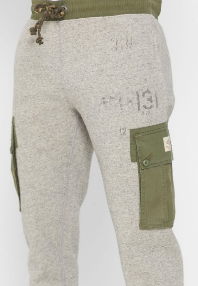 Graue Jogginghose mit Ralph Lauren-Print für Herren