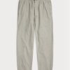 Graue, plissierte Baggy-Fit-Canvas-Hose für Herren von Ralph Lauren