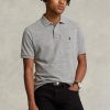 Graue Poloshirts aus Mesh im Slim Fit von Ralph Lauren für Herren
