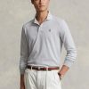 Graue Poloshirts für Herren von Ralph Lauren Custom Slim Fit Birdseye