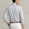 Graue Poloshirts für Herren von Ralph Lauren Custom Slim Fit Birdseye