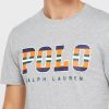 Graue Poloshirts mit Rundhalsausschnitt und Logo für Herren von Ralph Lauren
