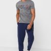 Graue Poloshirts mit Rundhalsausschnitt und Logo für Herren von Ralph Lauren