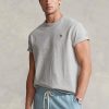 Graue Ralph Lauren Classic Fit Heavyweight Jersey T-Shirts für Herren