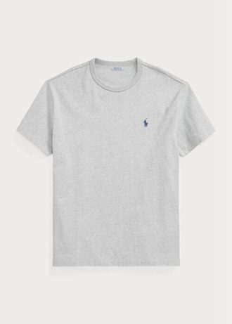 Graue Ralph Lauren Classic Fit Heavyweight Jersey T-Shirts für Herren
