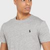Graue Ralph Lauren Essential T-Shirts mit Rundhalsausschnitt für Herren