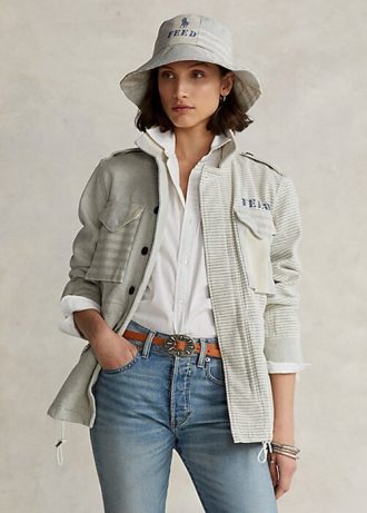 Graue Ralph Lauren Polo x FEED Feldjacken für Damen