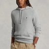 Graue Ralph Lauren Pullover mit Kapuze aus strukturierter Baumwolle für Herren