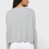 Graue Ralph Lauren Strickoberteile mit Rundhalsausschnitt für Damen