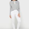 Graue Ralph Lauren Strickoberteile mit Rundhalsausschnitt für Damen