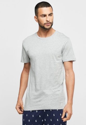 Graue Ralph Lauren T-Shirts mit Rundhalsausschnitt im 3er-Pack für Herren
