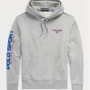 Grauer Fleece-Hoodie für Herren von Ralph Lauren Polo Sport