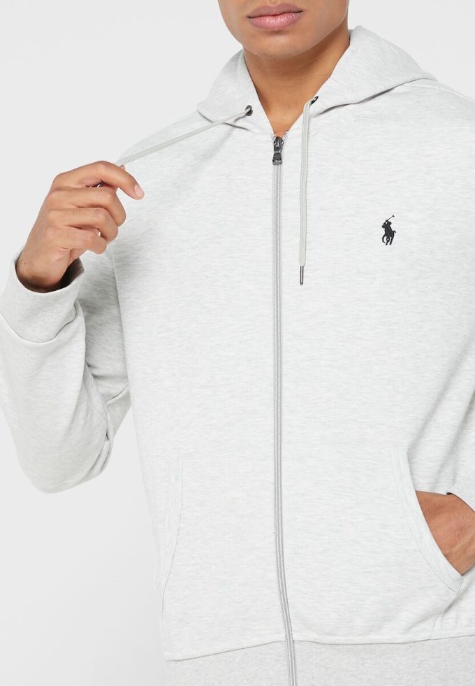 Grauer Ralph Lauren Essential Hoodie für Herren