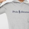Grauer Ralph Lauren-Hoodie mit Logo für Herren