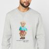 Graues Polo Bear-Sweatshirt mit Ralph Lauren-Print für Herren