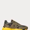 Grün / Camo Ralph Lauren Jogger Wildleder & Camo Ripstop Sneakers für Herren