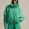 Grün Damen Ralph Lauren Ripstop-besatz Hochflor Fleece Pullover Sweatshirts