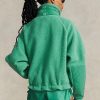 Grün Damen Ralph Lauren Ripstop-besatz Hochflor Fleece Pullover Sweatshirts