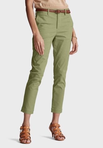 Grüne, gerade geschnittene Hose von Ralph Lauren für Damen